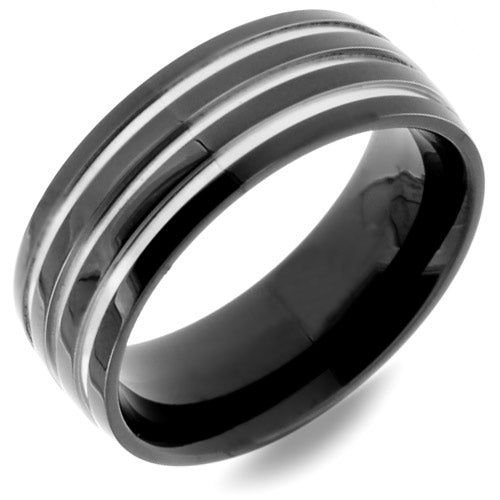 Premium Brushed Titanium Comfort Fit Wedding Band - WRT9007