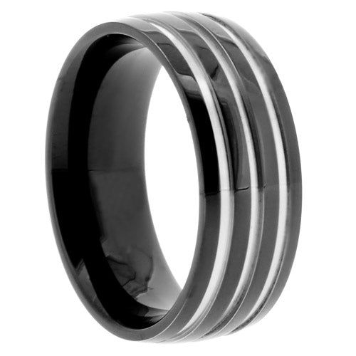 Premium Brushed Titanium Comfort Fit Wedding Band - WRT9007