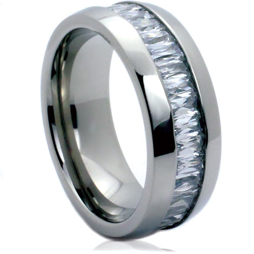 Premium Brushed Titanium Comfort Fit Wedding Band - WRT9009
