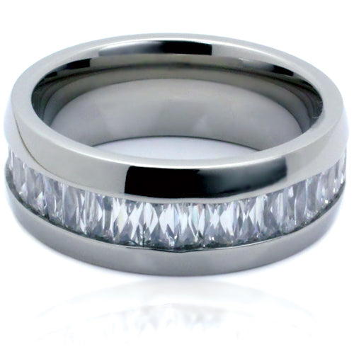 Premium Brushed Titanium Comfort Fit Wedding Band - WRT9009