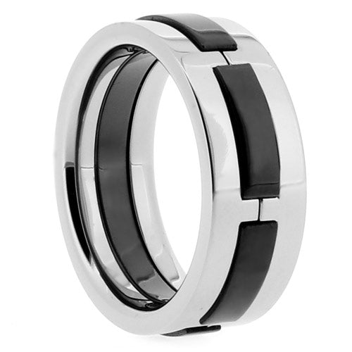Premium Brushed Titanium Comfort Fit Wedding Band - WRT9011