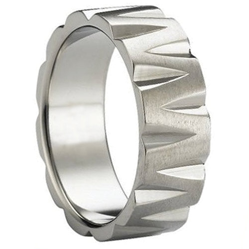 Premium Brushed Titanium Comfort Fit Wedding Band - WRT9012