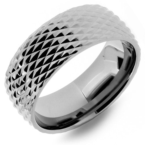 Premium Brushed Titanium Comfort Fit Wedding Band - WRT9016