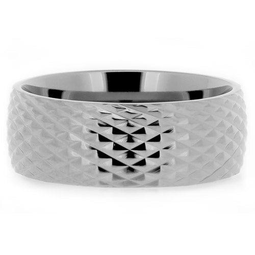 Premium Brushed Titanium Comfort Fit Wedding Band - WRT9016