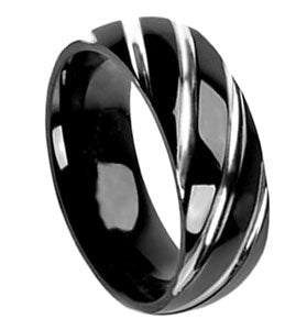 Premium Brushed Titanium Comfort Fit Wedding Band - WRT9018