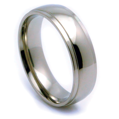 Brushed Titanium Comfort Fit Wedding Band - WRT9212