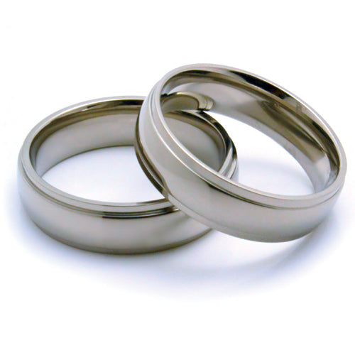 Brushed Titanium Comfort Fit Wedding Band - WRT9212