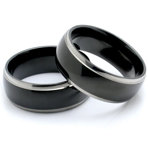 Premium Brushed Titanium Comfort Fit Wedding Band - WRT9218