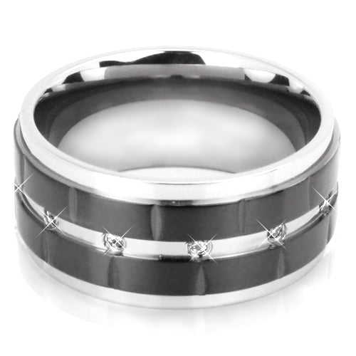 Premium Brushed Titanium Comfort Fit Wedding Band - WRT9222