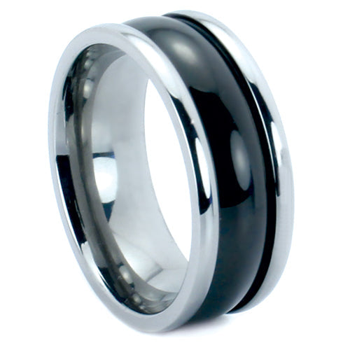 Premium Brushed Titanium Comfort Fit Wedding Band - WRT9227
