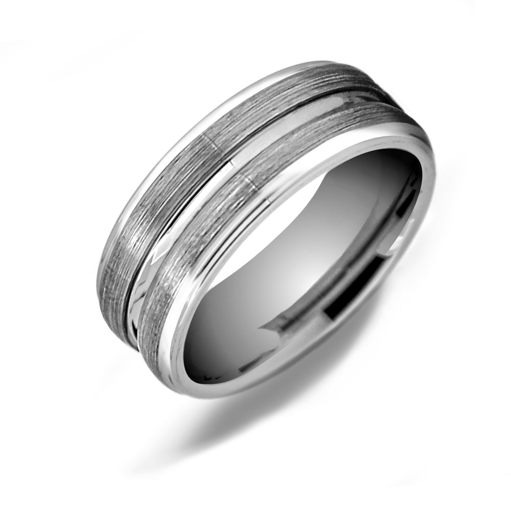 Premium Brushed Tungsten Carbide Wedding Band - WRTG0034