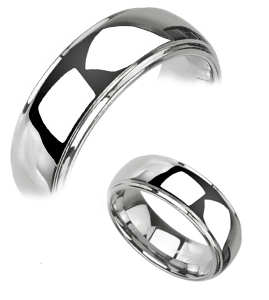 Polished Tungsten Carbide Wedding Band - WRTG9511