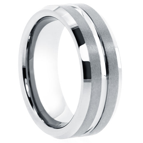 Premium Brushed Tungsten Carbide Wedding Band - WRTG9516