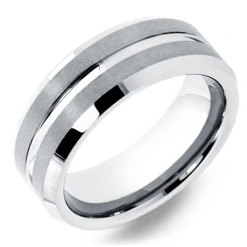 Premium Brushed Tungsten Carbide Wedding Band - WRTG9516