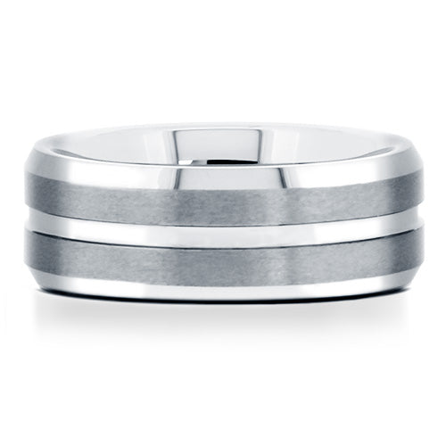 Premium Brushed Tungsten Carbide Wedding Band - WRTG9516