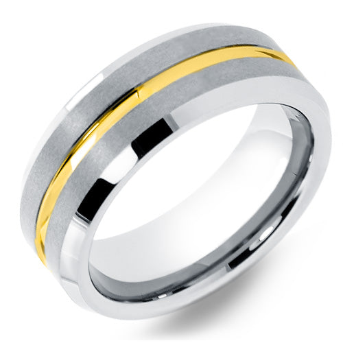 Premium Brushed Tungsten Carbide Wedding Band - WRTG9520A