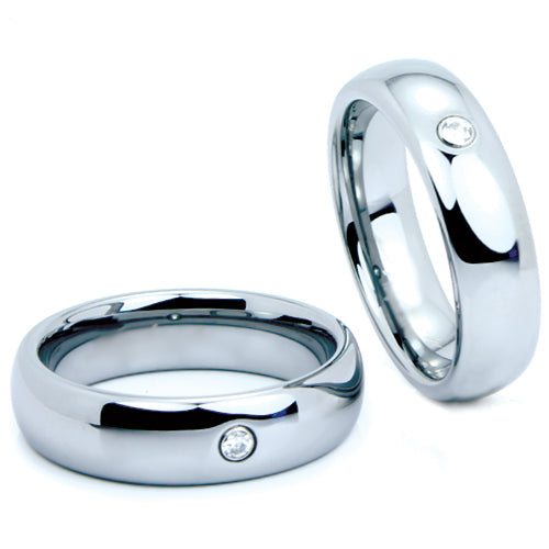 Polished Tungsten Carbide Wedding Band - WRTG9535
