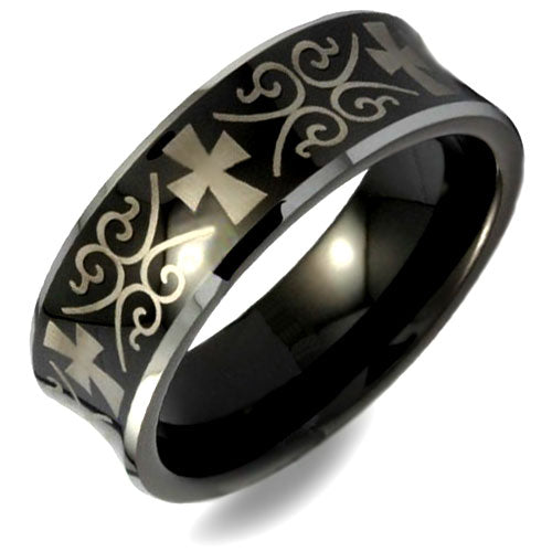 Polished Tungsten Carbide Wedding Band - WRTG9604