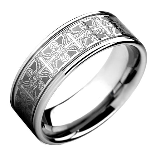 Polished Tungsten Carbide Wedding Band - WRTG9608