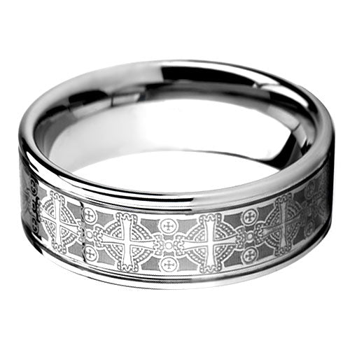 Polished Tungsten Carbide Wedding Band - WRTG9608