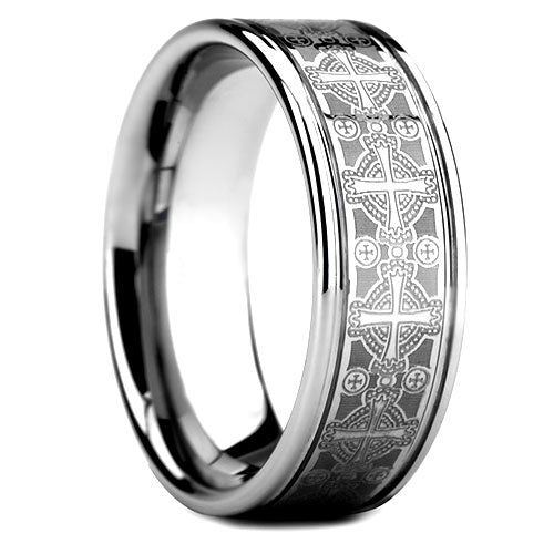 Polished Tungsten Carbide Wedding Band - WRTG9608