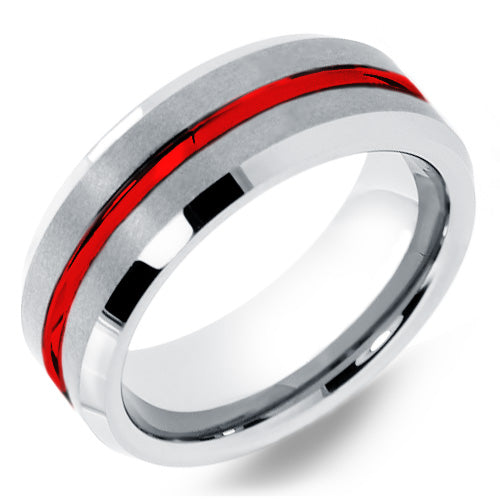 Polished Tungsten Carbide Wedding Band - Model WRTG9720