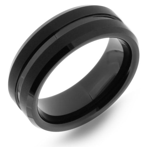 Premium Brushed Tungsten Carbide Wedding Band - WRTG9802