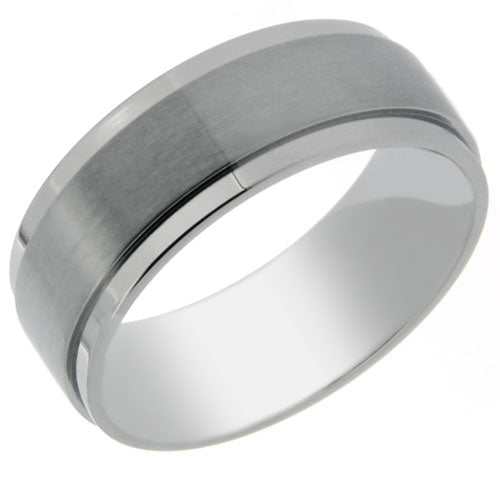 Premium Brushed Titanium Comfort Fit Wedding Band - WTM3025