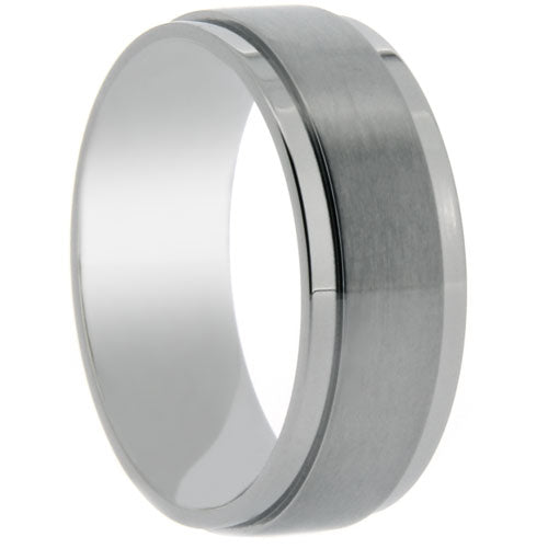 Premium Brushed Titanium Comfort Fit Wedding Band - WTM3025