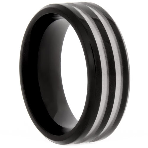 Premium Brushed Titanium Comfort Fit Wedding Band - WTM5100