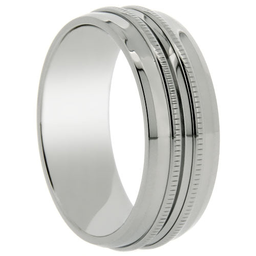 Premium Brushed Titanium Comfort Fit Wedding Band - WTM5501