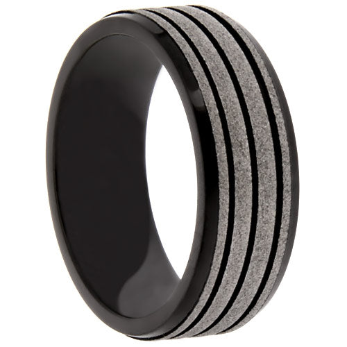 Premium Brushed Titanium Comfort Fit Wedding Band - WTM5778
