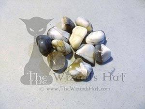1 Piece Natural Tumbled White Opal Gemstone