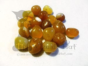 Premium Yellow Onyx Tumbled Crystal Stone - Natural Gemstone