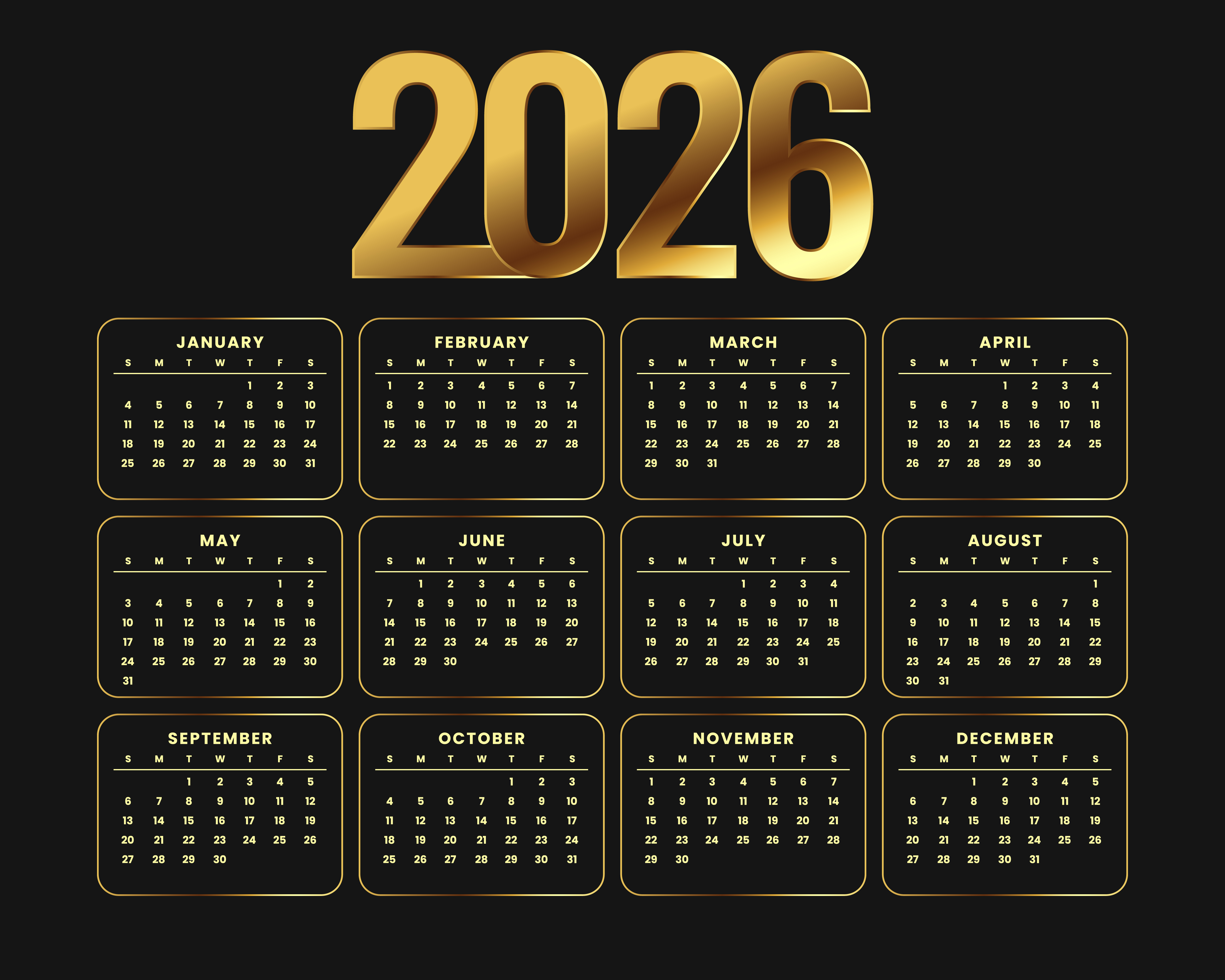 2026 Calendar