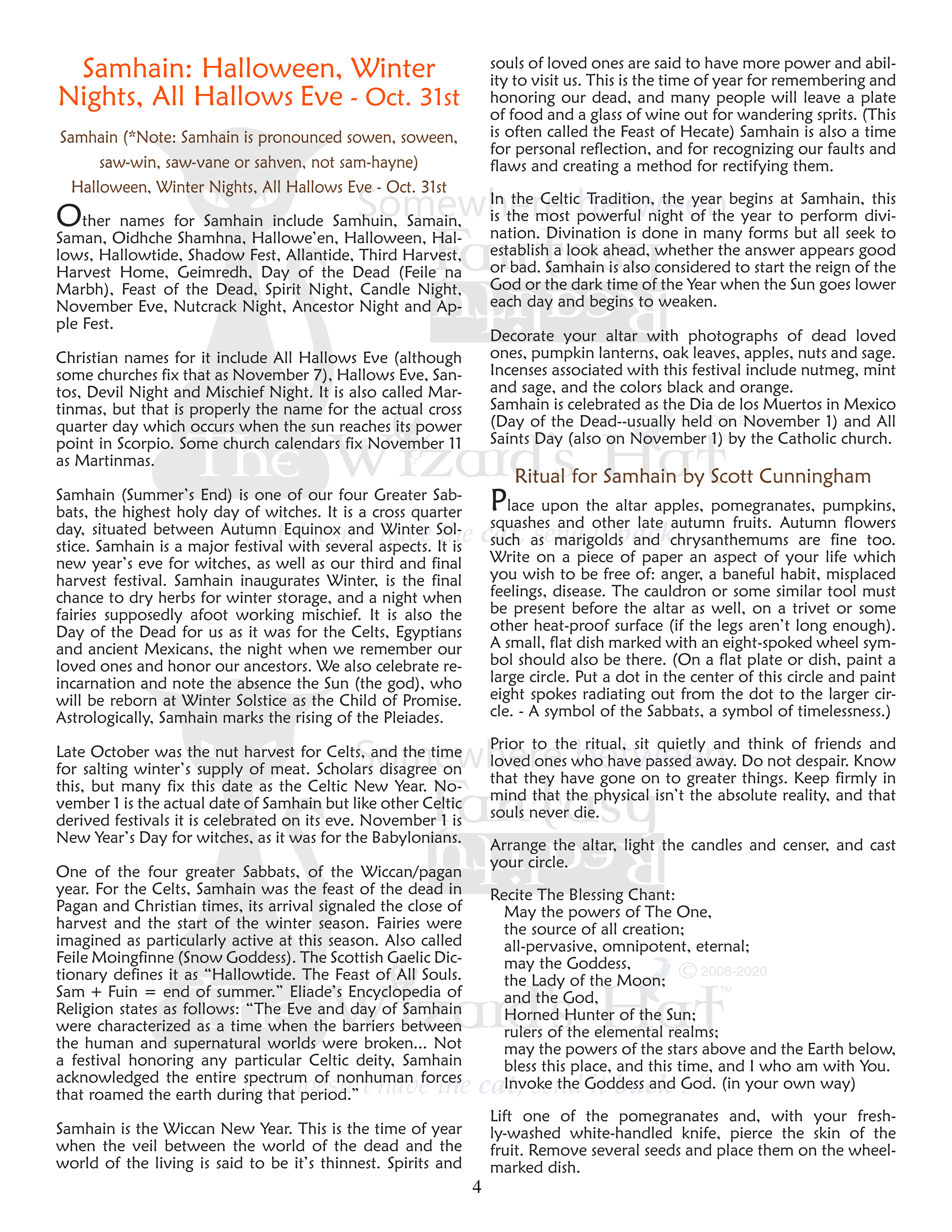 Samhain & Halloween by The Wizards Hat Samhain & Halloween by The Wizards Hat